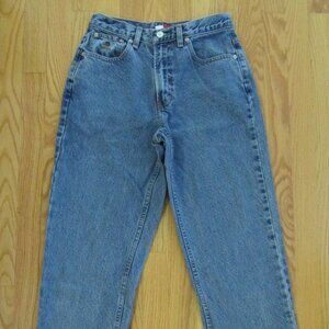 TOMMY HILFIGER WOMEN'S SIZE 6 X 27 JEANS STONE WASHED PERFECT T SPELLOUT FLAG 90